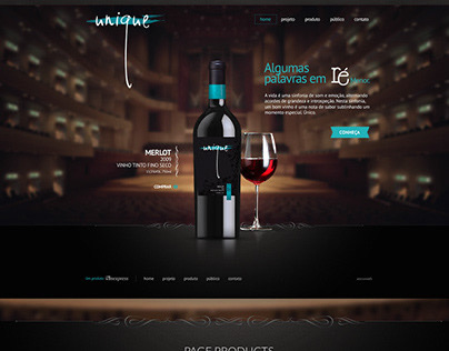 Projeto Unique, interface web por Mark Sousa